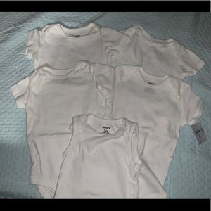 Carters white onesies